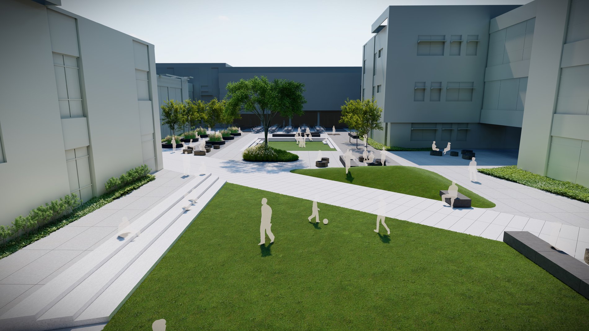 Mountain View HIgh School - Courtyard Rendering